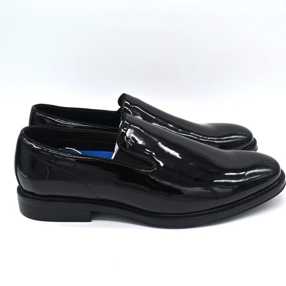 Nunn Bush Centro Formal Flex  Men's Shoes Black US 11 WIDE Slip On  Comfort Foam